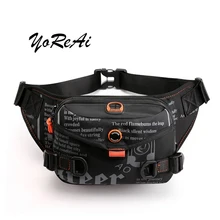 

YoReAi 2021 Outdoor Riding Waist Bag Multifunctional Sports Men Chest Bags Waterproof Nylon Cloth Crossbody Trendy Letter Pack