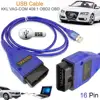 Car USB Vag-Com Interface Cable KKL VAG-COM 409.1 OBD2 II OBD Diagnostic Scanner Auto Cable Aux