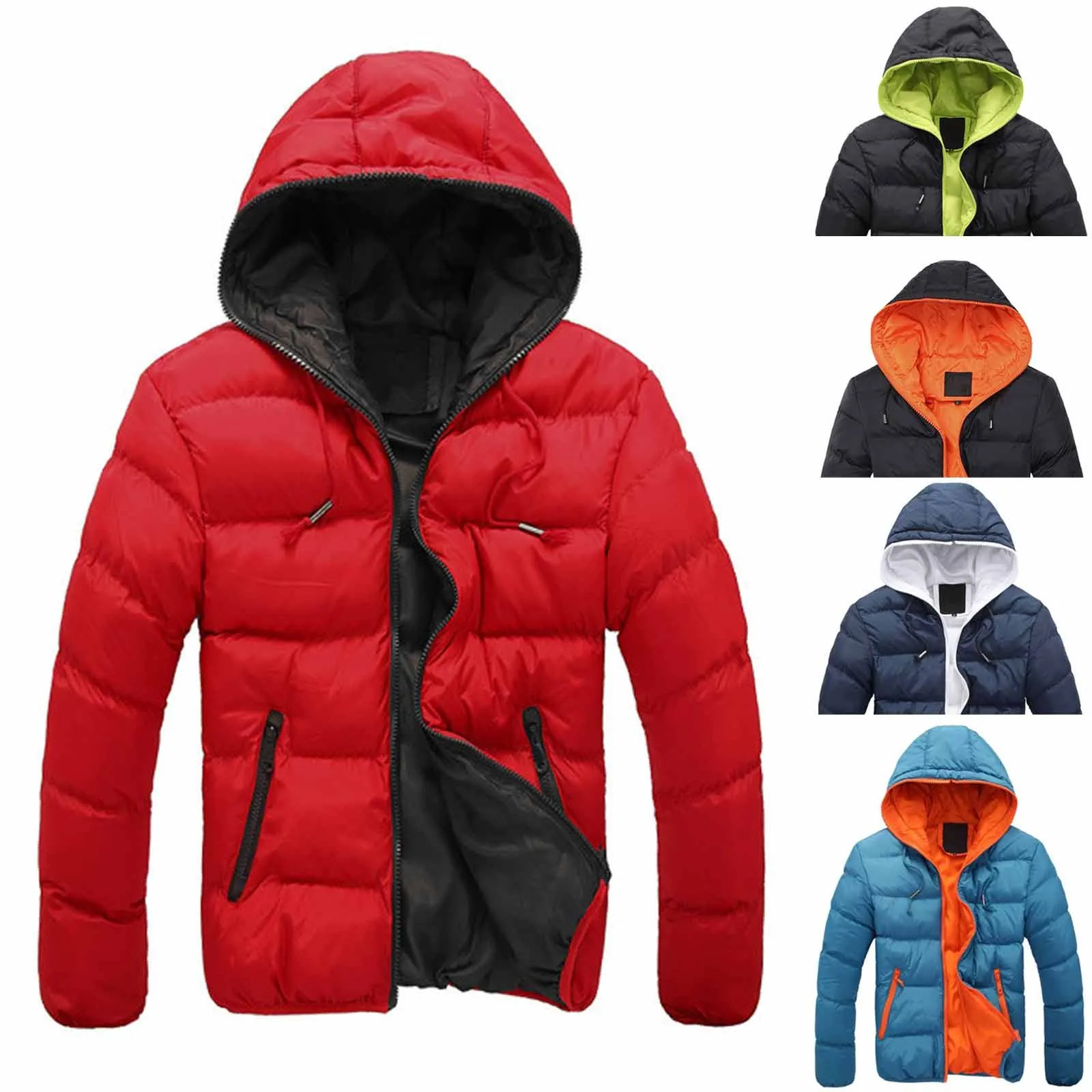 Abrigo informal con cremallera para hombre, chaqueta acolchada de algodón, prendas de vestir, Otoño e Invierno