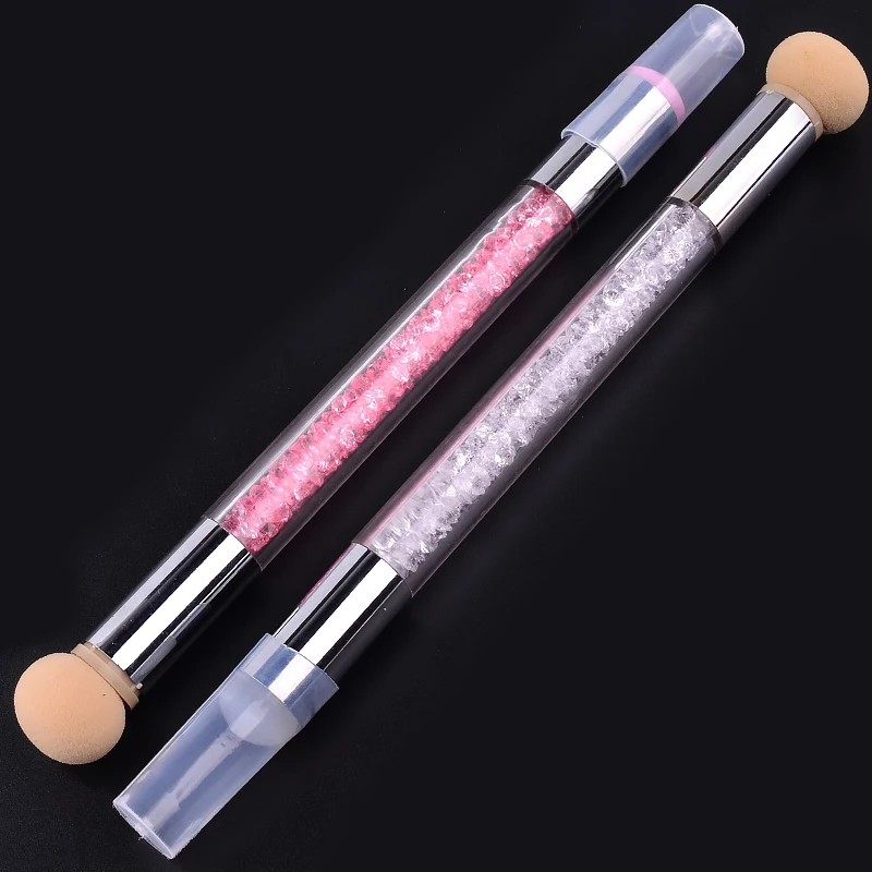 Губчатая головка + силиконовая фотография для УФ гель лака шаблон тиснения