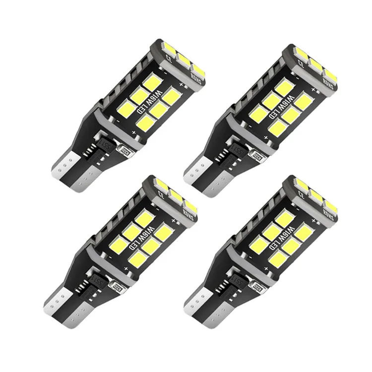 Декодирование Автомобильный светодиодный светильник CANbus W16W T15 2835 15SMD светодиодный сигнал поворота лампа заднего хода