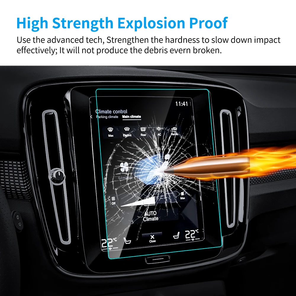 Car GPS Navigation Screen Protector for Volvo XC40 XC90 S60 S90 V40 XC60 S80 V70 V60 Interior Protective Film Auto Accessories