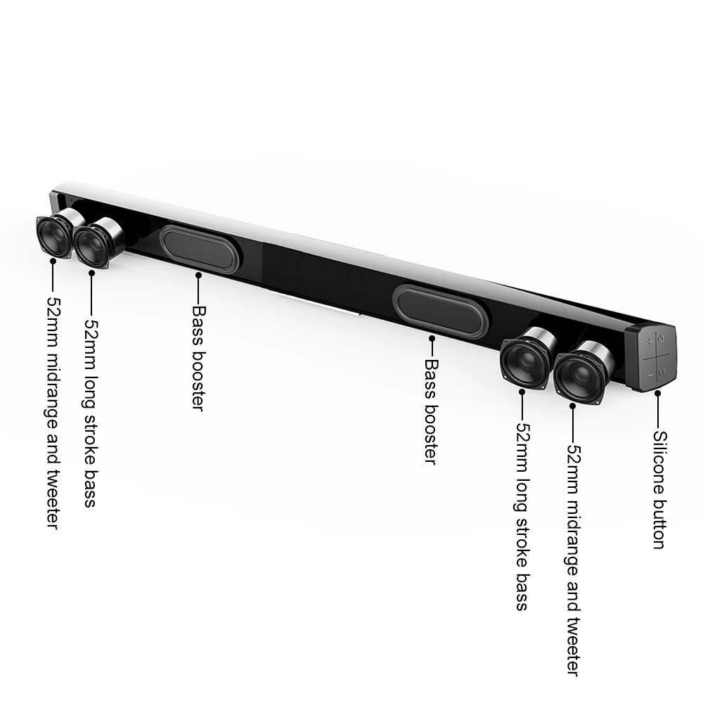 Беспроводной Bluetooth динамик LP 09 40 Вт звуковая панель 3D для домашнего кинотеатра