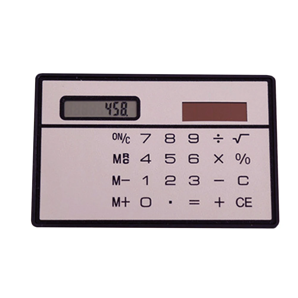 8 Digit Ultra Thin Solar Power Calculator with Touch Screen Credit Card Design Portable Mini for Business School | Компьютеры и офис