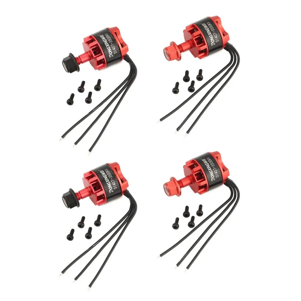 4 шт. DXW D1407 3500KV 2-3S CW/CCW 5 мм бесщеточный двигатель для радиоуправляемого гоночного дрона мультикоптера квадрокоптера 4045/5030 пропеллера