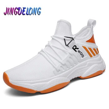 

2020 New Men's Casual Shoes Breathable Mesh Men Shoes Comfortable Mens Running Shoe Rubber Sole All Mens Shoes VIP