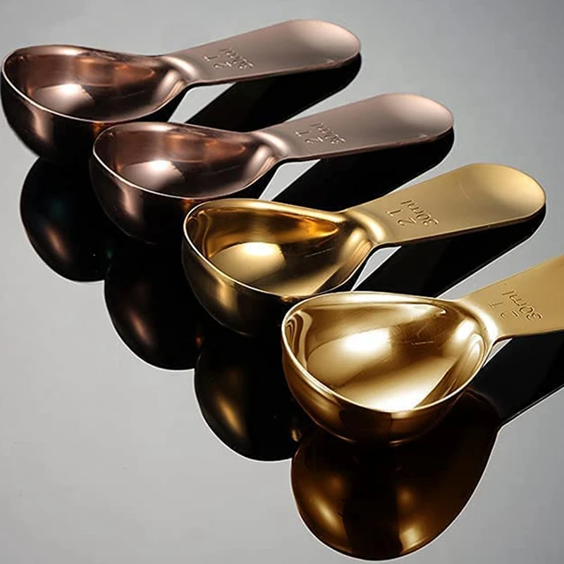 Coffee Scoop Stainless Steel Exact Measuring Coffee Spoon Short Handle Scoop for Coffee Bean Tea