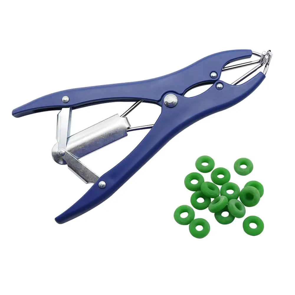 

1 Pc Broken Tail Castration Forceps With 100 Pcs High Elastic Tendon Rubber Castration Rings Farm Animal Livestock Supplies
