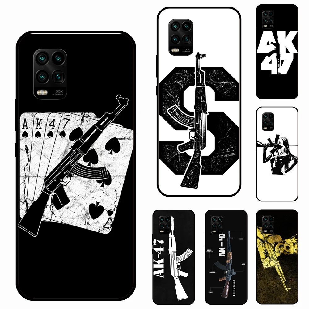 AK47 Gun For Xiaomi Mi 11 Ultra 9T 10T Pro Note 10 Lite 9 Case POCO X3 M3 F3 | Мобильные телефоны и аксессуары