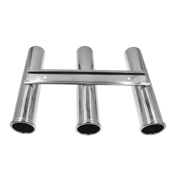 

3 Tube Stainless Steel Rod Holder Marine Triple Fishing Rod Holder For Yacht Boat Accessories