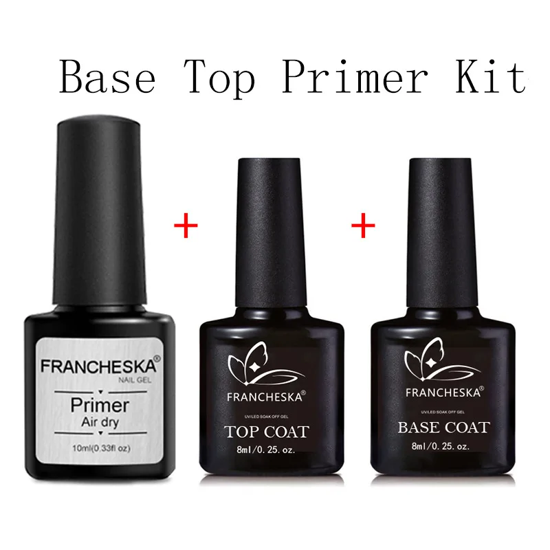 

FRANCHESKA 3pieces Nail Primer Set Removable Strong Adhesion Nail Seal Desiccant Set Long-lasting Nail Primer Liquid TSLM1