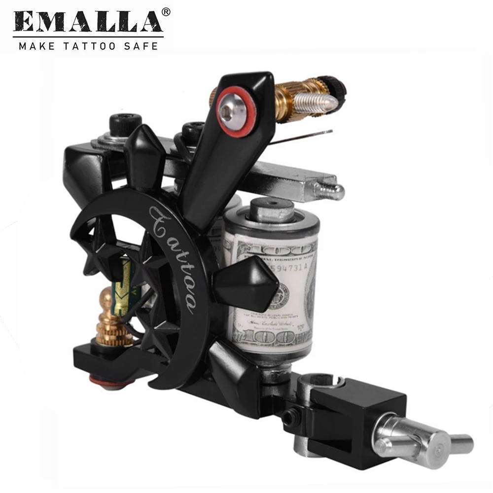 

Tattoo Machine Tattoo Liner Shader Iron Machine Gun 10 Wrap Coils Coloring Lining Body Art Tool Tattoo Supplies Free Shipping