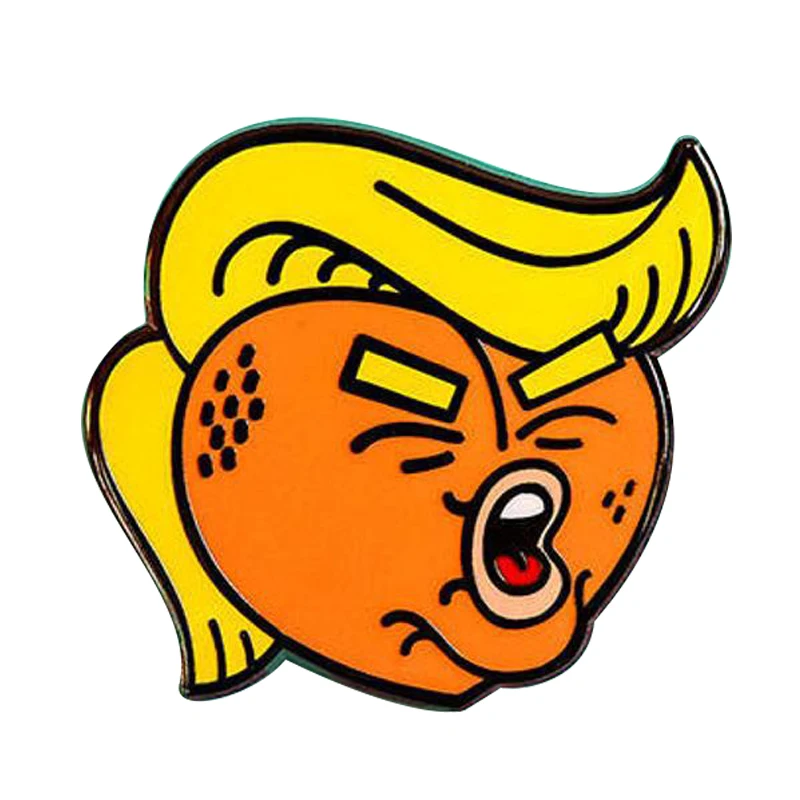 Импич Трамп персик Эмаль Булавка