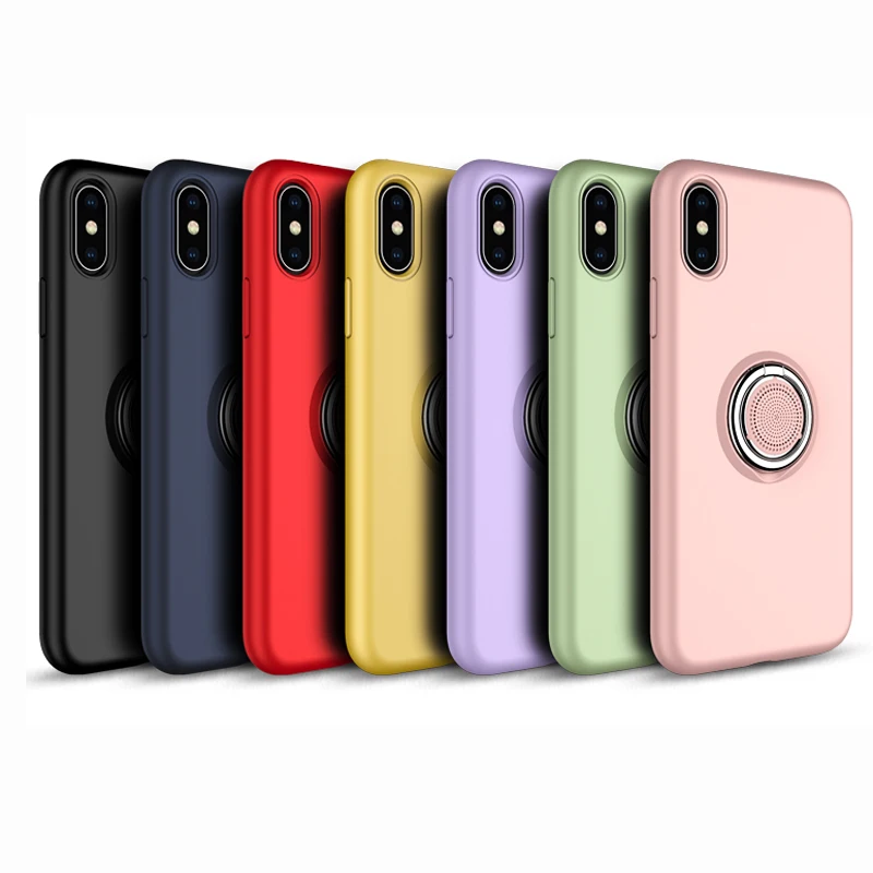 

Ring Holder For iPhone XR Xs Max X 7 8 Plus 6 6s Fragrant Liquid Silicon Case For Samsung Galaxy S10 Plus S10e Xiaomi Mi 9 8