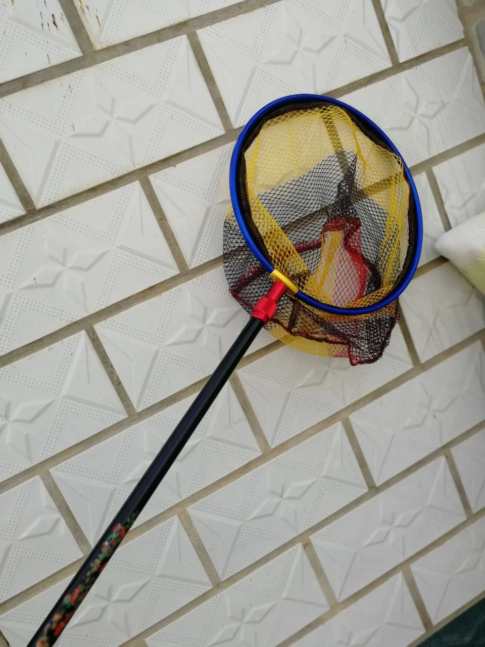 

Dip Net Flower Dip Net 2.1 Dip Net Ultra-Light 2 Section Expansion Link with 35 Rubber Hanged One-piece Circle Carbon Brail Net