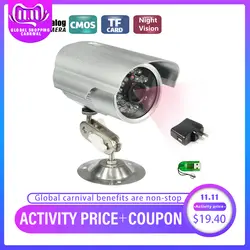 Видеонаблюдения Пуля Открытый Водонепроницаемый DVR USB Камера 600TVL ИК ночного видения безопасности Micro SD/TF Регистраторы Камера + Камера