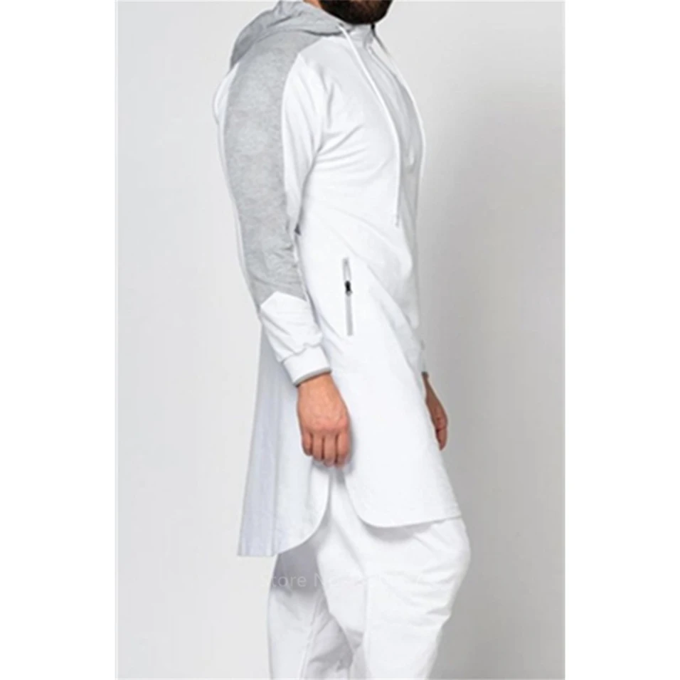 New Mens Jubba Thobe Arabic Islamic Clothing Winter Muslim Saudi Arabia Arabic Abaya Dubai Long Robes Traditional Kaftan Sweater