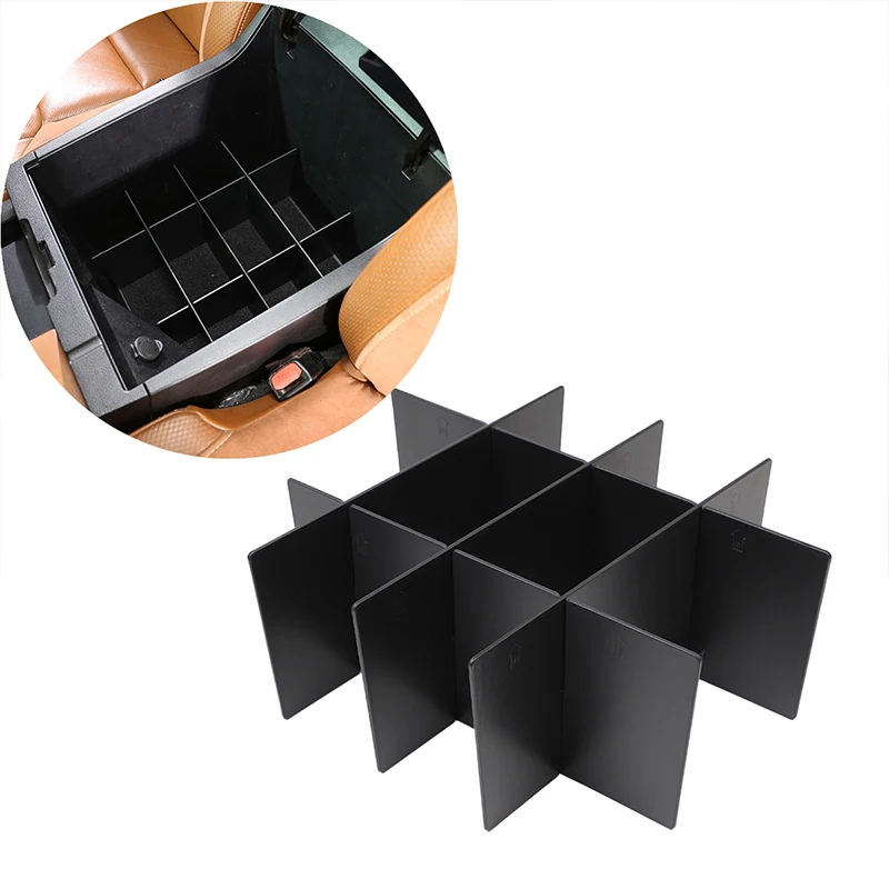 

Ящик для перчаток для стайлинга автомобиля, ручная работа для Toyota Tundra ABS, ящик для перчаток, органайзер для обновления, 12 отделений, украшение автомобиля