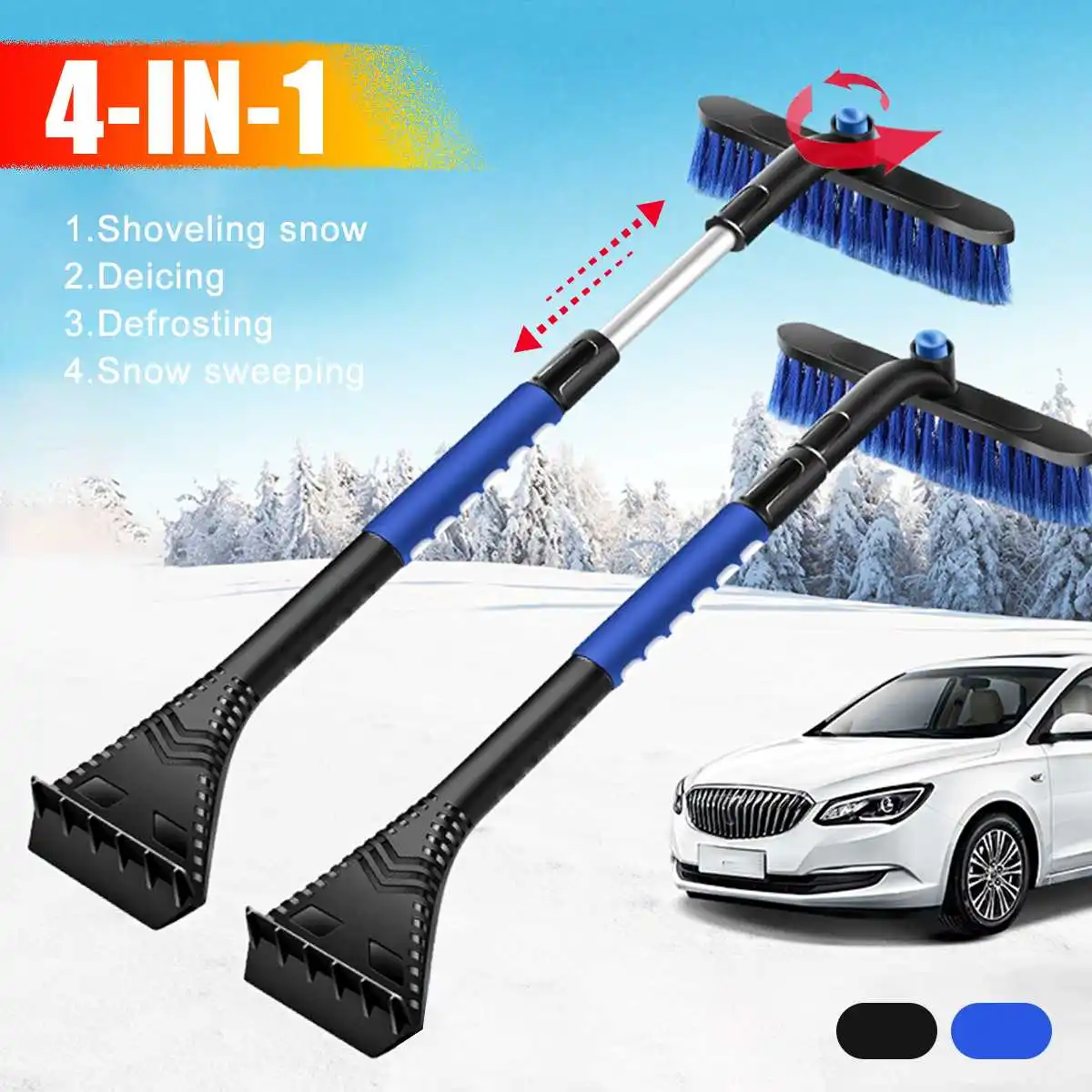 

Removable Car Snow Remover Shovel Ice Scraper Windshield Cleaner Winter Tools Auto Brush Water Remover Accessories Ijs Krabber