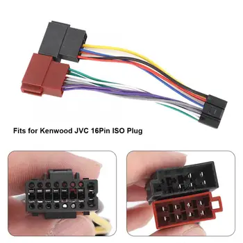 

16 Pin ISO Bus Female Wiring Harness Connector Adapter Fits for Kenwood JVC
