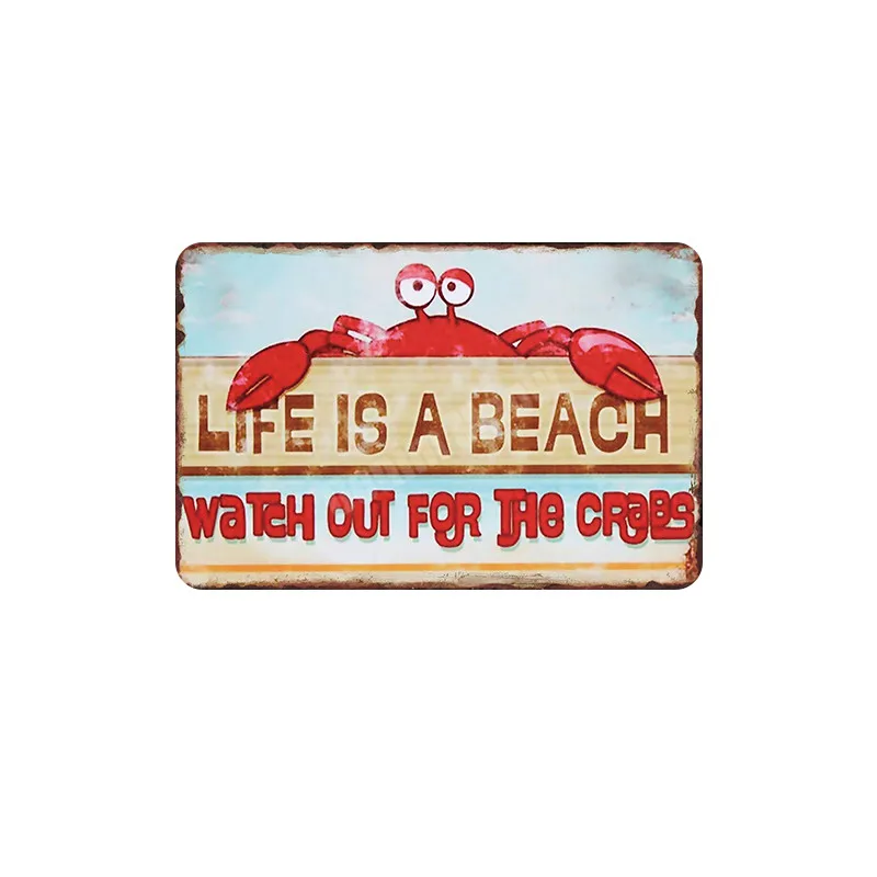 Life Is пляжная доска винтажные металлические оловянные знаки бар наружные