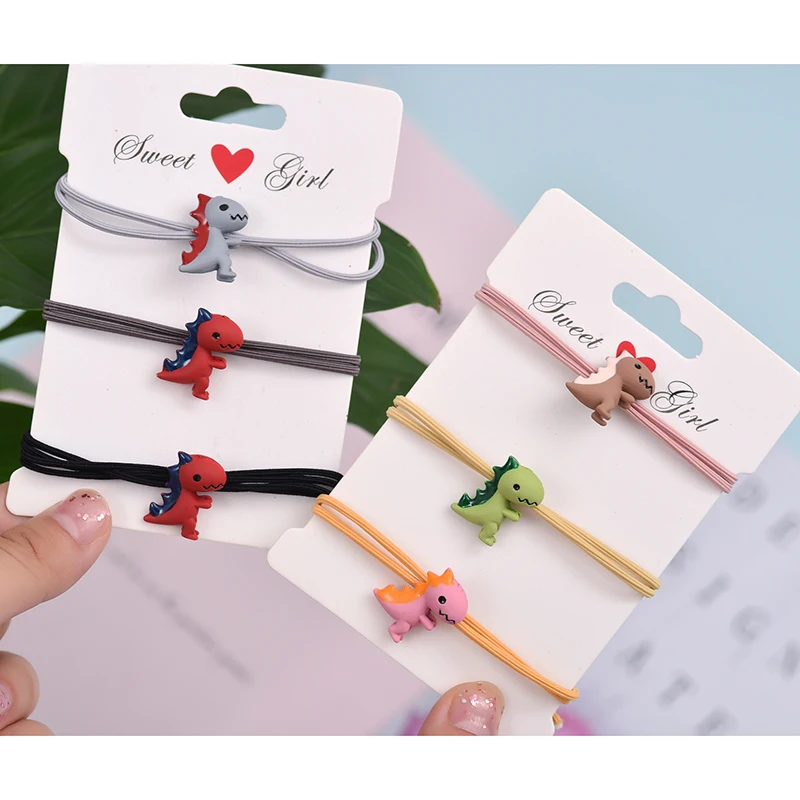 

Color alloy dinosaur pony tail hair braid elastic rubber band hair loop head rope woman