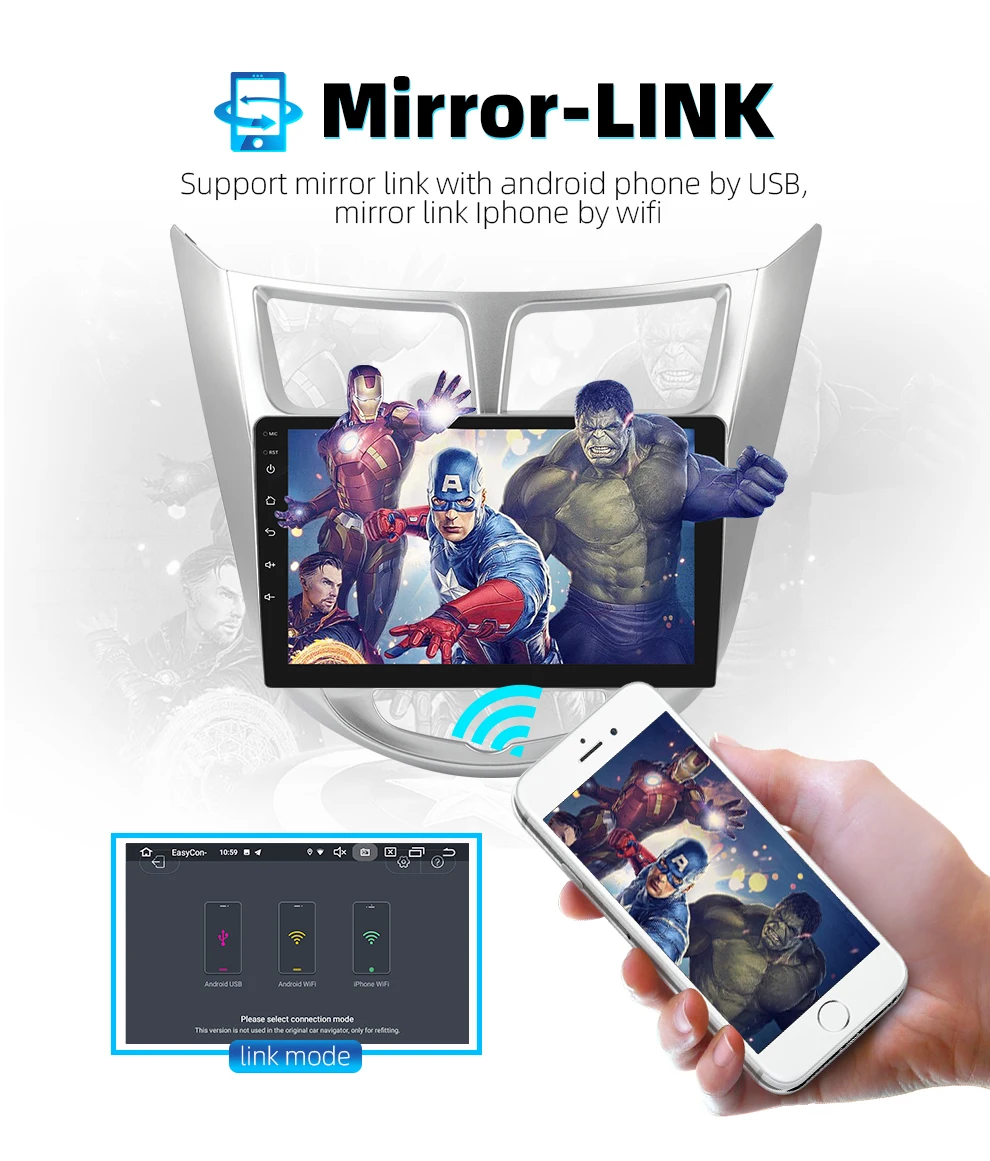 Perfect 9" Android 9.0 Car Radio 2din car radio DSP 2.5D IPS Screen GPS NAVIGATION WIFI For Hyundai solaris verna Player Front&Rear CAM 14