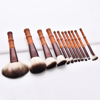 

Makeup Brushes 12PCS Bamboo handle Make Up Brush Soft Synthetic Foundation Powder Eyeshadow Eyebrow Kit Tools MKXJ