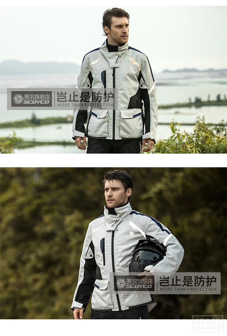 SCOYCO, Мужская мотоциклетная куртка Chaqueta, ветрозащитная куртка для мотокросса, мотоциклетная куртка Chaqueta с защитой, гоночная куртка для верховой езды на зиму