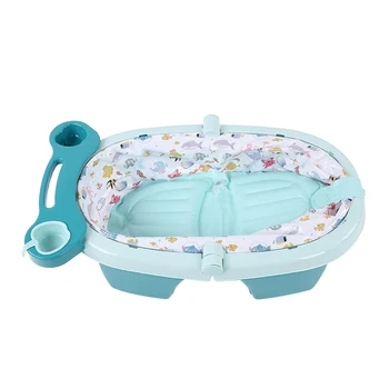 

Foldable Protable Baby Bath Tub Inflatable Newborn Baby Shower Bathtub Swimming Pool Convenient Bath Tub for 0-2 Years Old