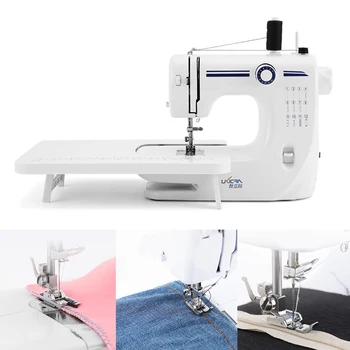 

In Stock Sewing Machine Multi-function Dual-needle with Extend Workbench Reverse Function 2-speed 12Stitches Mini Sewing Machine