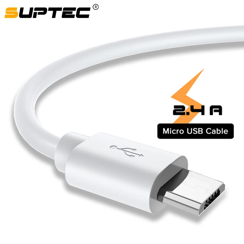 Кабель Micro USB SUPTEC 2 4 А шнур для быстрой зарядки и передачи данных зарядный кабель