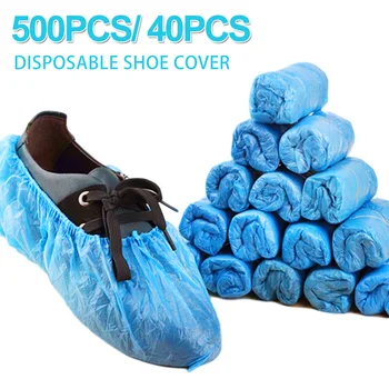 

500pcs/40pcs Anti Slip Safety Over Shoes Boot Covers Disposable Boot Shoe Cover Carpet Protectors for Hospital/Rainy Season