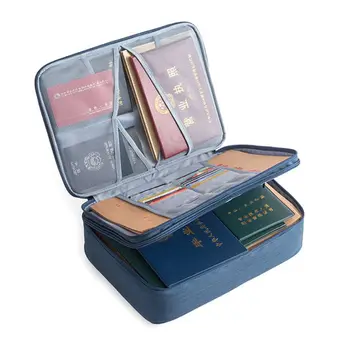 

Double Layer Document Ticket Bag Zipper Storage Large Capacity Certificates File XXUC