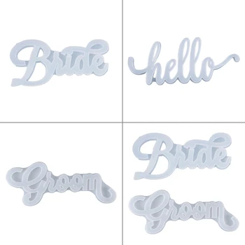 

Bride/Hello English Letters Words Decorations Casting Silicone Mould Crystal Epoxy Resin Mold DIY Crafts Aromatherapy Wax Aroma