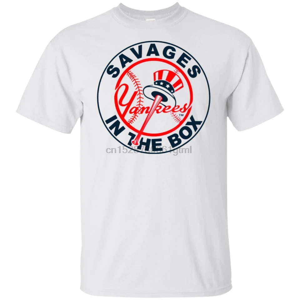 Нью-Йорк дикаря в коробке надписью Yankees футболка для детей фанатов белый Для