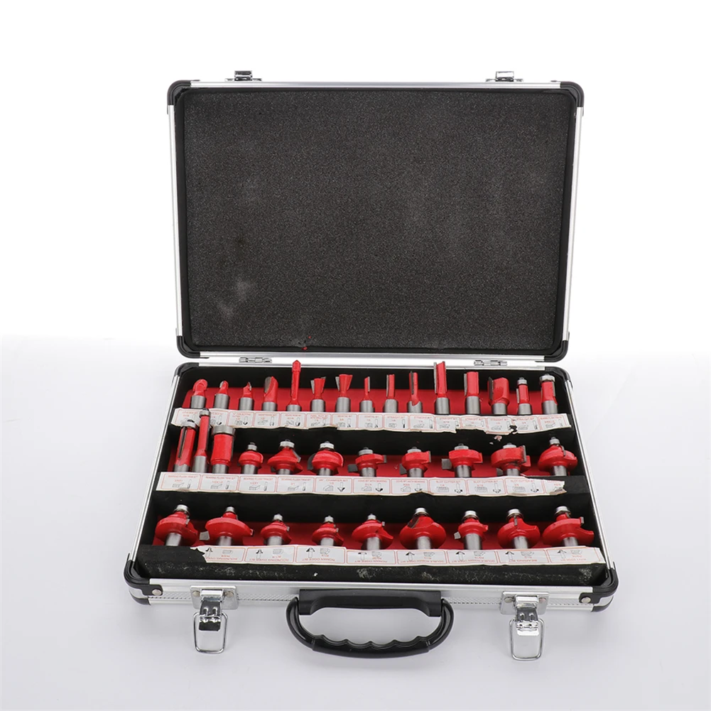 

35pcs 1/2 Inch Shank Tungsten Carbide Tip Router Bit Set Woodworking Tool