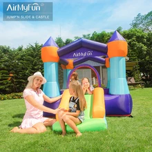 

AirMyFun Inflatable Slide & Jumping Castle, 8.53X6.23X5.57 FT Indoor & Outdoor Portable Bounce House with Air Blower