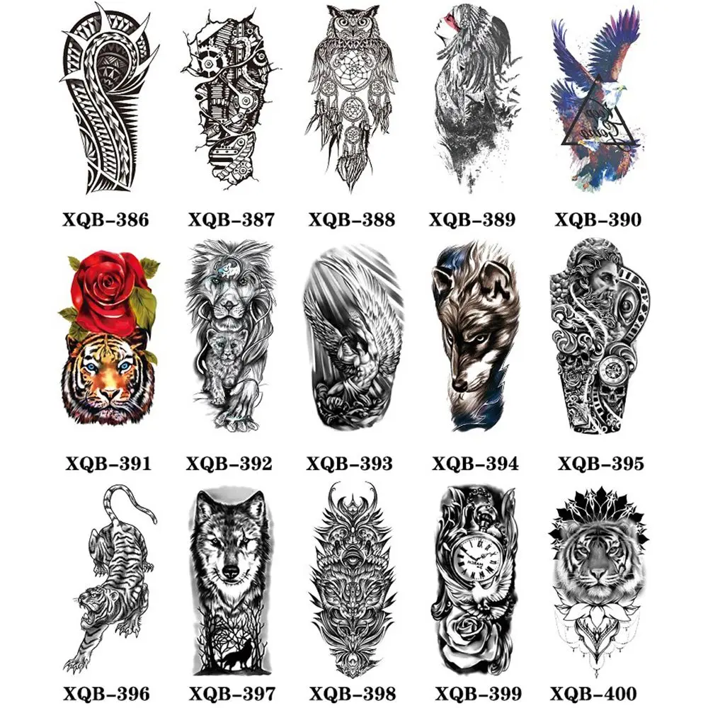 1pc 3d Pirate Captain Lion Warrior Evil Joker Gangster Black Fake Tattoo  Stickers Halloween Skull Temporary Tattoo Sleeve - Temporary Tattoos -  AliExpress