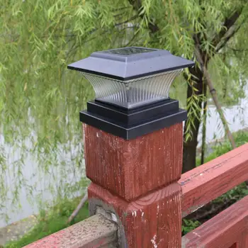 

Outdoor Solar LED Post Lamp Waterproof ABS NiMH 1.2V Positive White/Warm Light Garden Fence Light Yard Pillar Lights