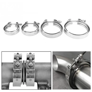 

1pc 304V clamp racing accessories turbocharged V belt clamp 1.5-6.0 inches exhaust pipe turbocharger V-type buckle