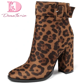 

Doratasia 2020 High Heels Big Size 43 Leopard Sexy Party Ladies Women Shoes Ankle Boots