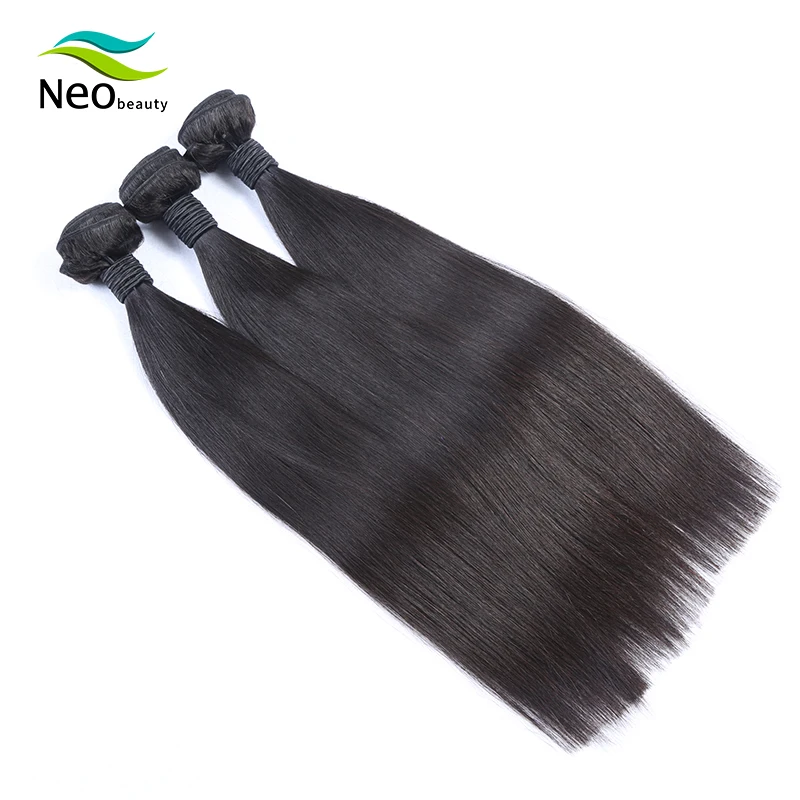 

Neobeauty Brazilian Hair Weave Bundles Straight Remy Human Hair Extensions 1/3/4 Pcs Natural Color 8-30 32 38 40 inch