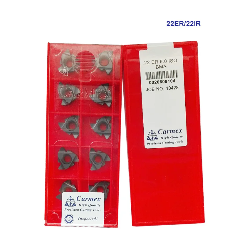 

10pcs 22ER 22IR 4TR 5TR 6TR N55 N60 3.5ISO 4.0 4.5 5.0 ISO BMA Carbide Threaded Inserts Coated CNC Lathe Blade Cutter Tool