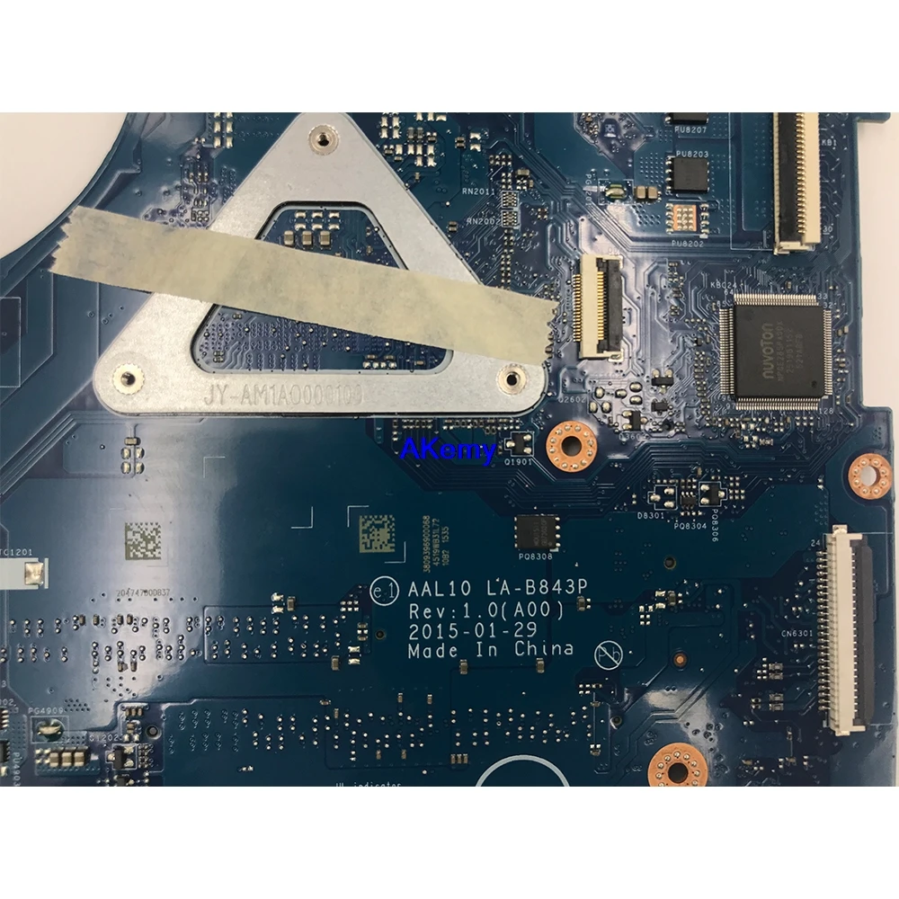 Very best  CN-0R53XF R53XF FOR Dell Inspiron 5458 5558 Laptop Motherboard AAL10 LA-B843P REV:1.0(A00) I5-4210U
