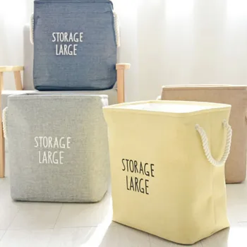 

Organizer Fabric Canvas Clothes Storage Baskets Foldable Canvas Laundry Hamper Dirty Large Bag Collapsible Laundry Products