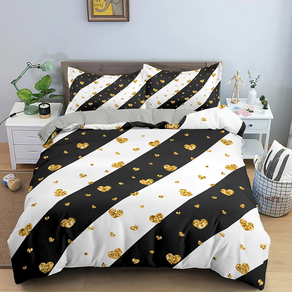 

Color Stripe Bedding Sets Comfortable Duvet Cover Bed Linen Bedclothes Twin/Queen/King Size Bed Room For Kids Bedding Luxury