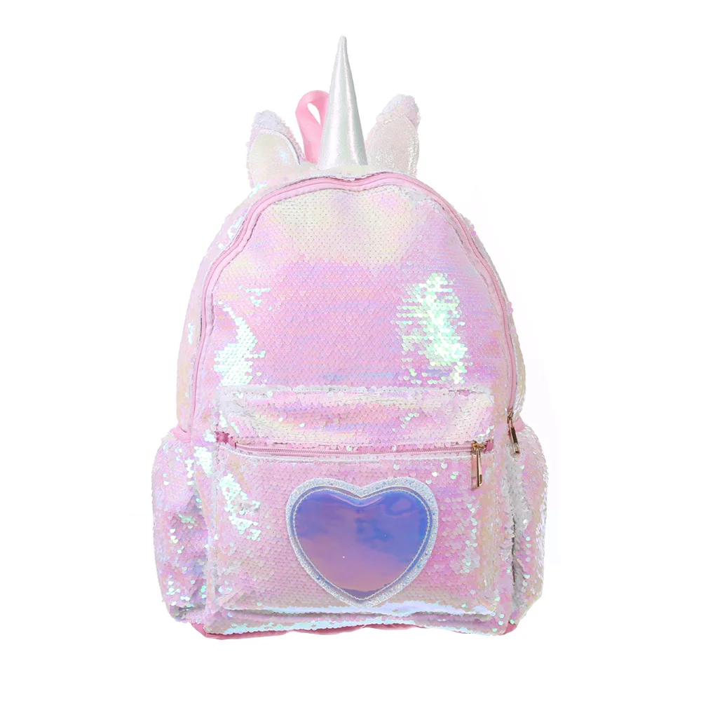 Новые школьные сумки для девочек-подростков, дорожный рюкзак с блестками в форме сердца, женские блестящие школьные сумки на плечо, Mochila Feminina - Цвет: pink