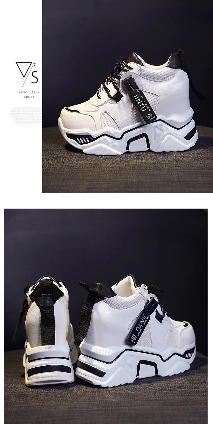Womens Sneakers Trainers Platform Wedges Chunky Sneakers Black Sneakers Women Casual Shoes Woman Baskets chaussures femme