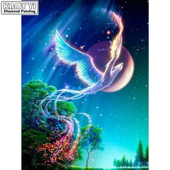 

new 2020 Full Square drill 5D DIY Diamond painting Flying phoenix Diamond Embroidery Mosaic Cross Stitch Rhinestone decor HYY